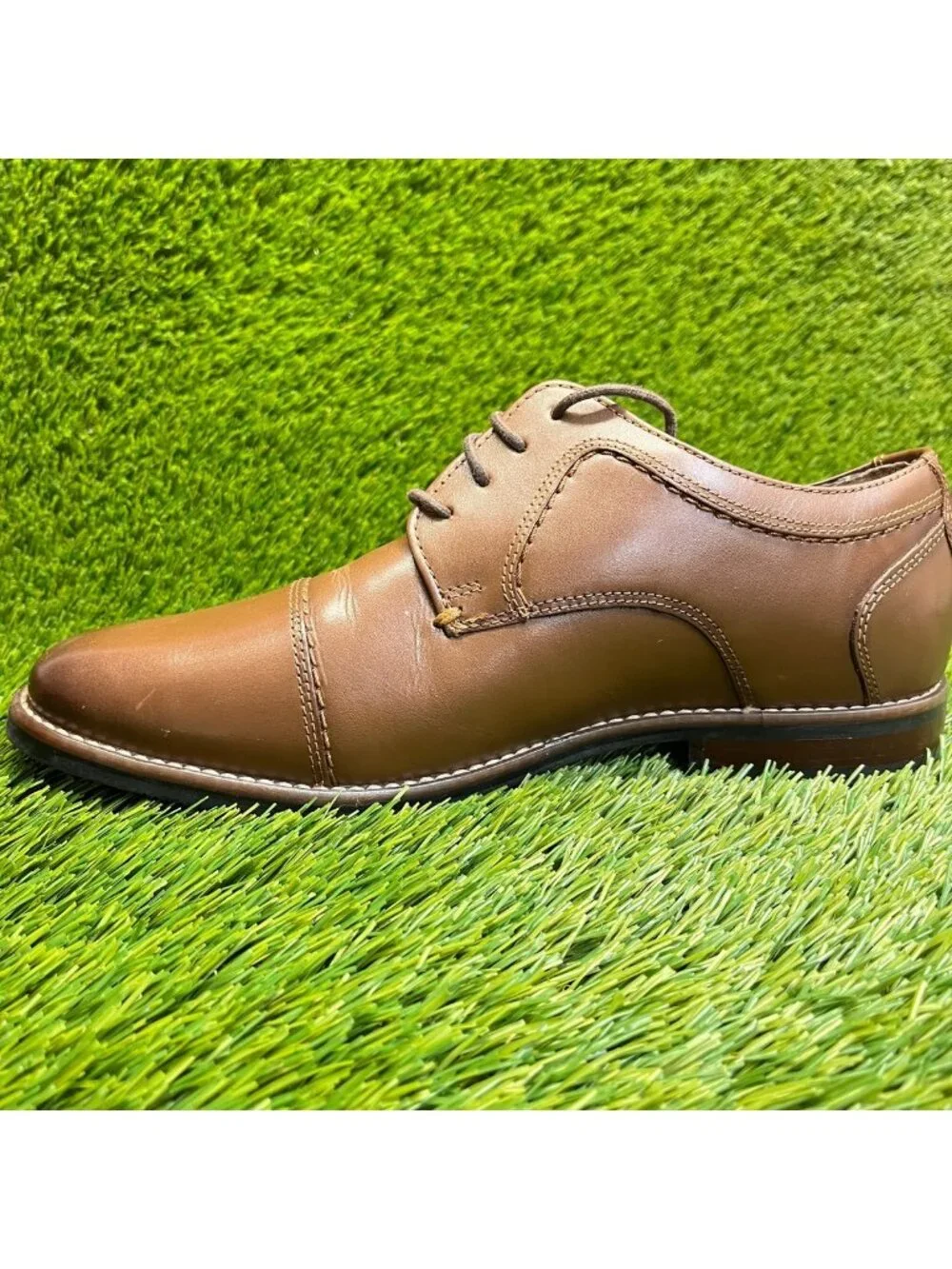 Nunn Bush Westwood Mens Size 8 Brown Classic Cap Toe Oxford Dress Shoes
